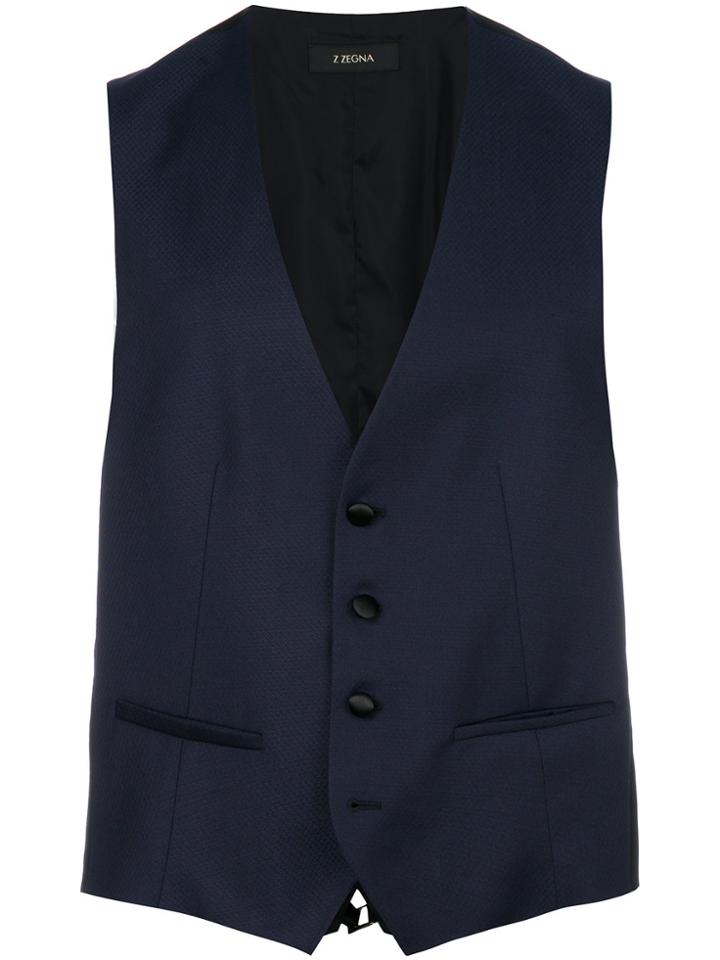 Z Zegna Welt Pocket Waistcoat - Blue