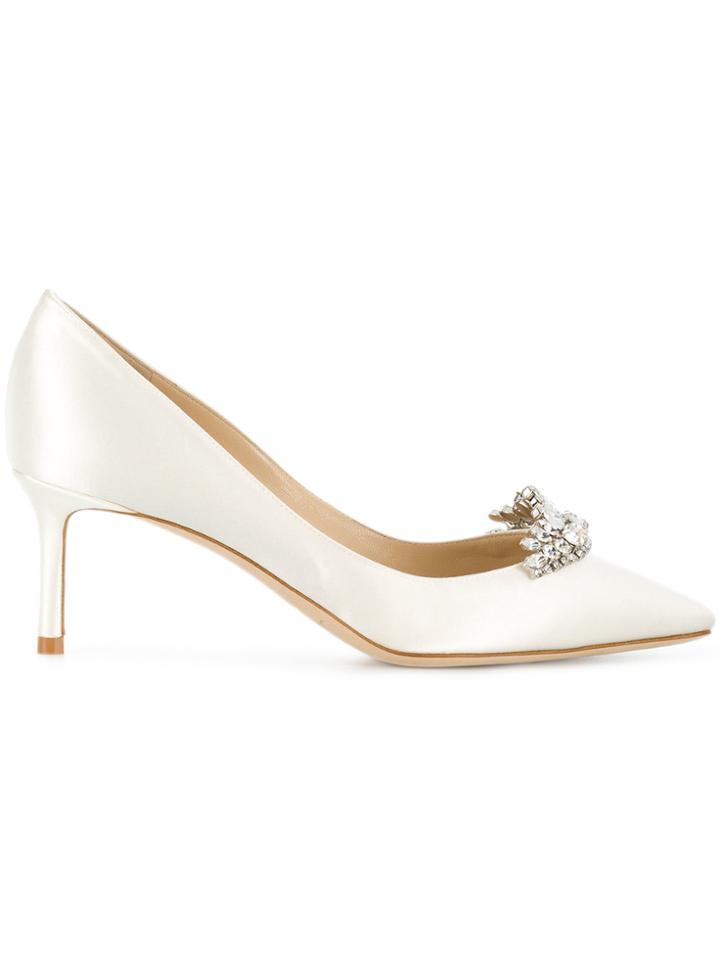 Jimmy Choo Romy 60 Crystal Tiara Pumps - White