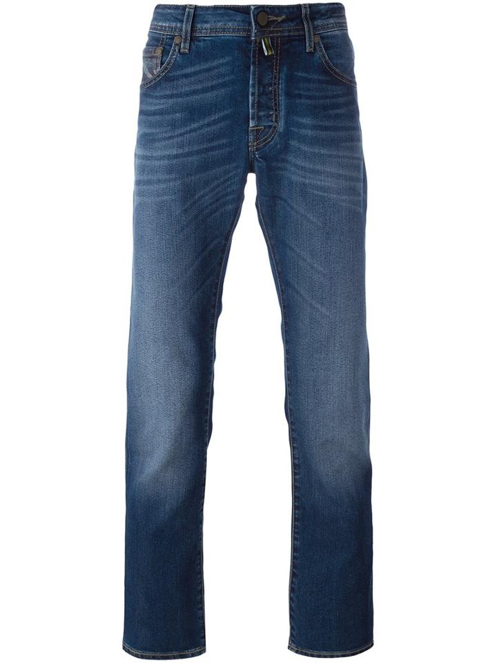 Jacob Cohen Tapered Regular Jeans, Men's, Size: 32, Blue, Cotton/polyester