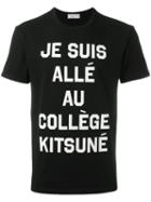 Maison Kitsuné Slogan T-shirt, Men's, Size: Xs, Black, Cotton