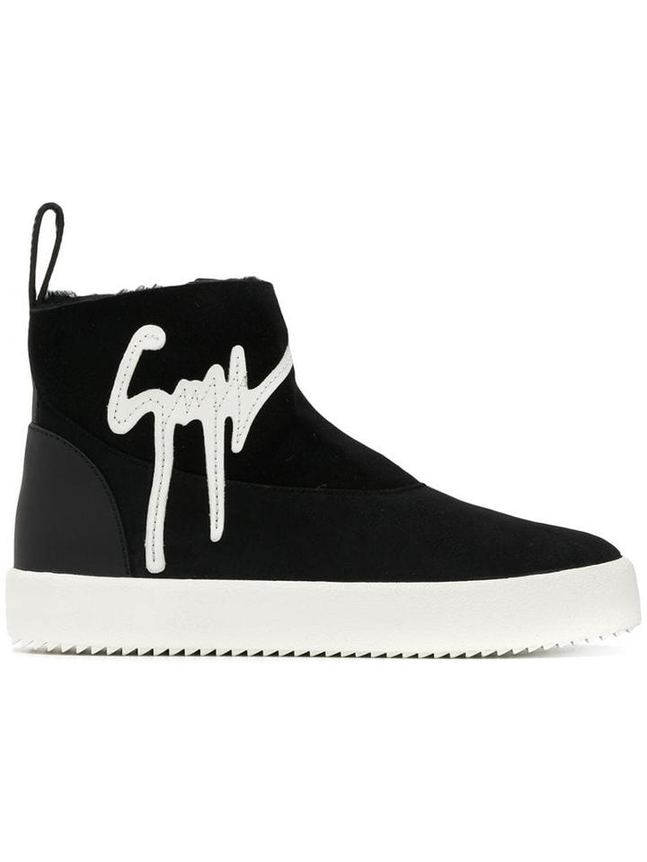 Giuseppe Zanotti High-top Logo Sneakers - Black