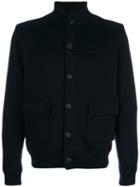 Salvatore Ferragamo - Knit Buttoned Jacket - Men - Cotton/polyester/polyurethane/virgin Wool - M, Blue, Cotton/polyester/polyurethane/virgin Wool