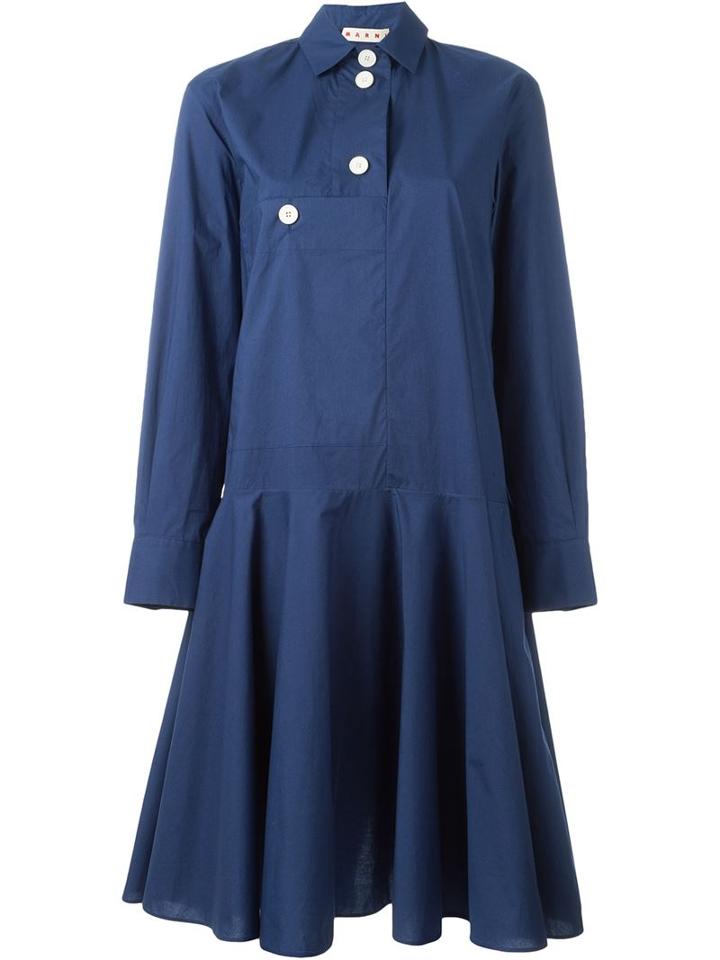 Marni Dropped Waist Flared Dress