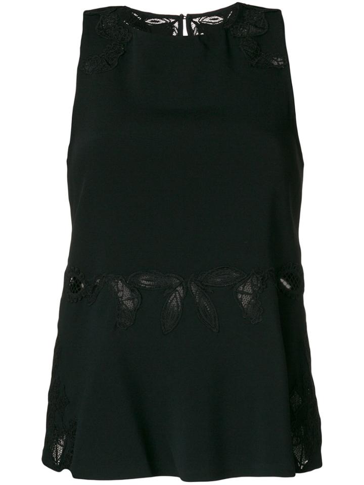 Jonathan Simkhai Lace Detail Tank Top - Black