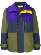 Closed Panelled Hooded Jacket - Green