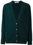 Burberry Vintage V-neck Cardigan, Women's, Size: Xxl, Green