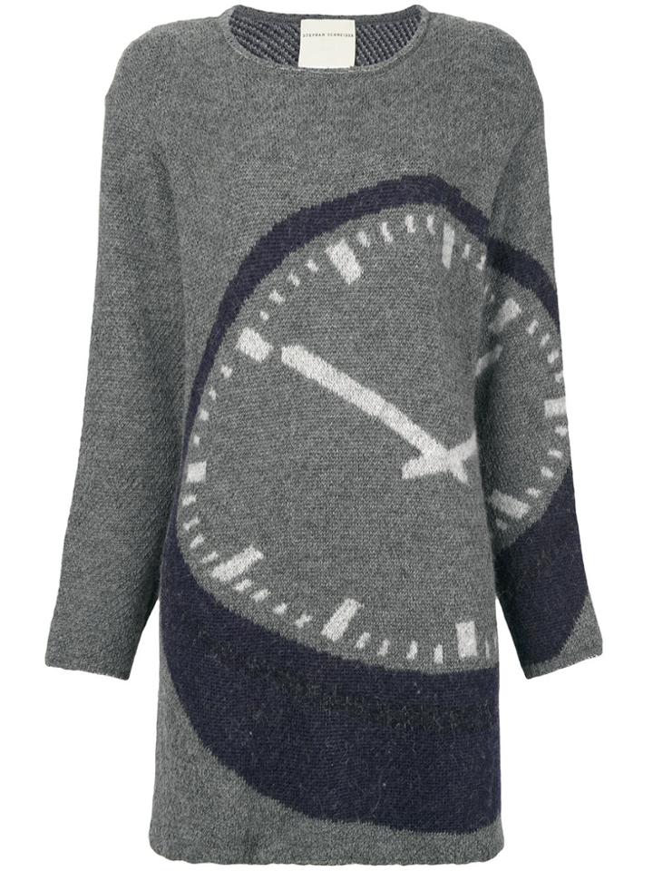 Stephan Schneider Oversized Clock Jumper - Grey