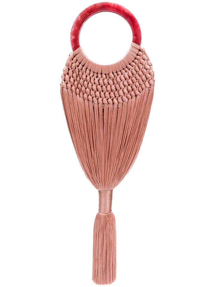 Cult Gaia Angelou Braided Tassel Bag - Pink & Purple