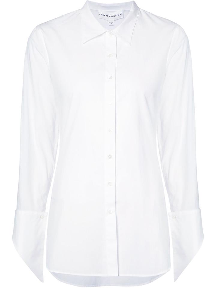 Robert Rodriguez Classic Shirt, Women's, Size: 8, White, Cotton
