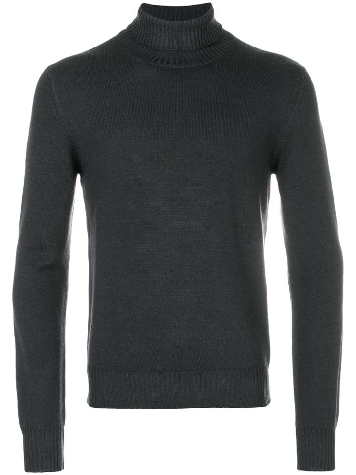 La Fileria For D'aniello Long Sleeved Roll Neck Pullover - Grey