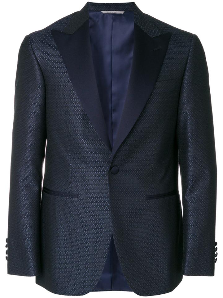 Canali Classic Fitted Blazer - Blue