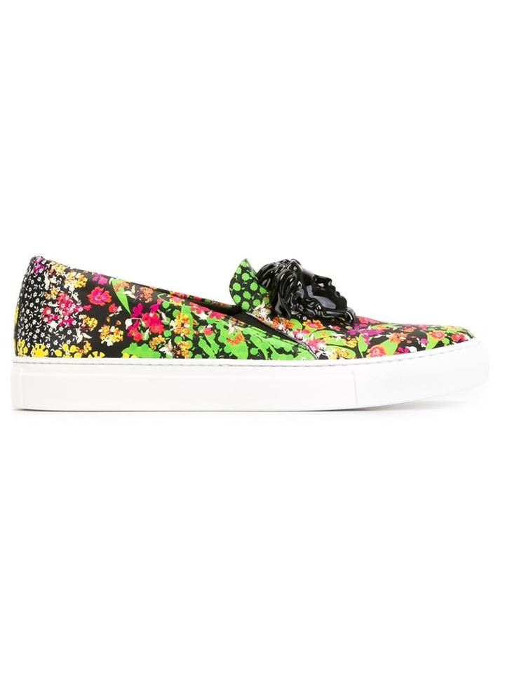 Versace Medusa Floral Slip-on Sneakers