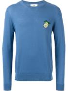 Ami Alexandre Mattiussi Lemon Patch Jumper, Men's, Size: Small, Blue, Cotton