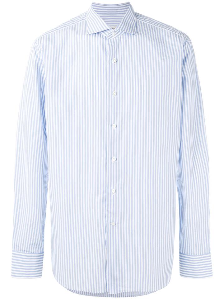 Alessandro Gherardi - Striped Shirt - Men - Cotton - 39, Blue, Cotton