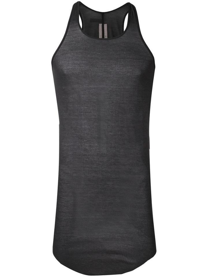Rick Owens Mid-length Vest Top - Grey
