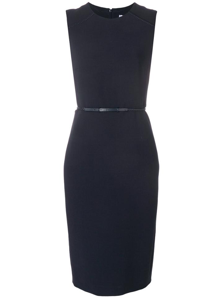 Max Mara Skinny Belt Shift Dress - Blue