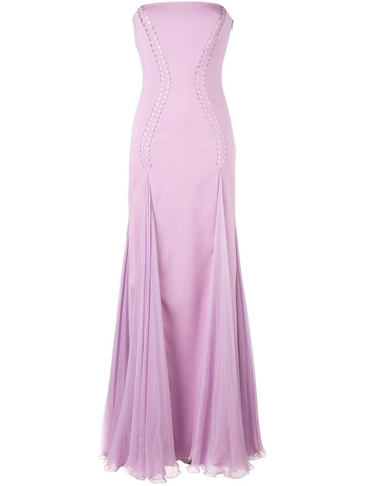 Versace Embellished Trim Maxi Dress