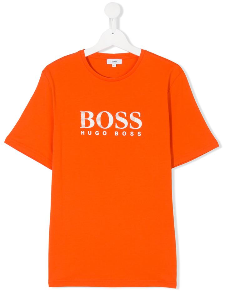 Boss Kids Teen Logo T-shirt - Yellow & Orange