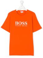 Boss Kids Teen Logo T-shirt - Yellow & Orange