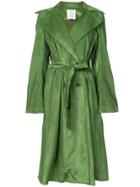 Rosie Assoulin Double Breasted Trench Coat - Green