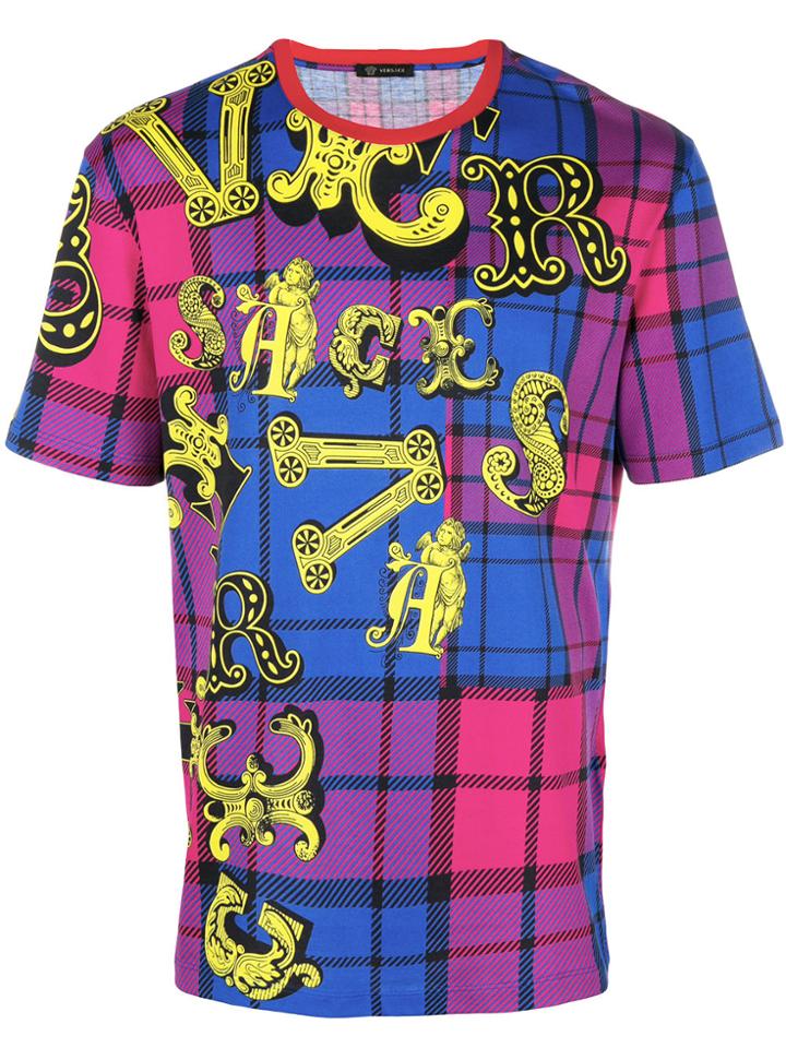 Versace Graphic Logo T-shirt - Pink & Purple
