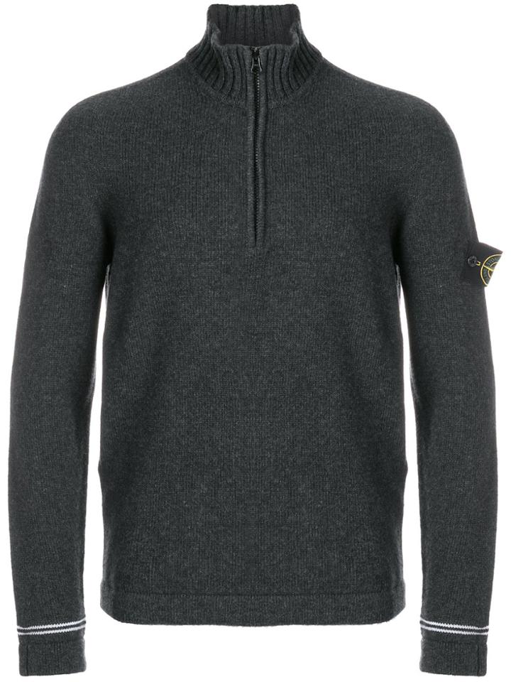 Stone Island Half Zip Jumper - Grey