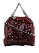 Stella Mccartney - Sequinned Falabella Tote - Women - Polyester/artificial Leather/metal - One Size, Red, Polyester/artificial Leather/metal