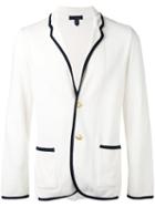 Lardini - Contrast Piped Trim Blazer - Men - Cotton - Xl, White, Cotton