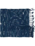 Denham Woven Scarf, Men's, Blue, Cotton