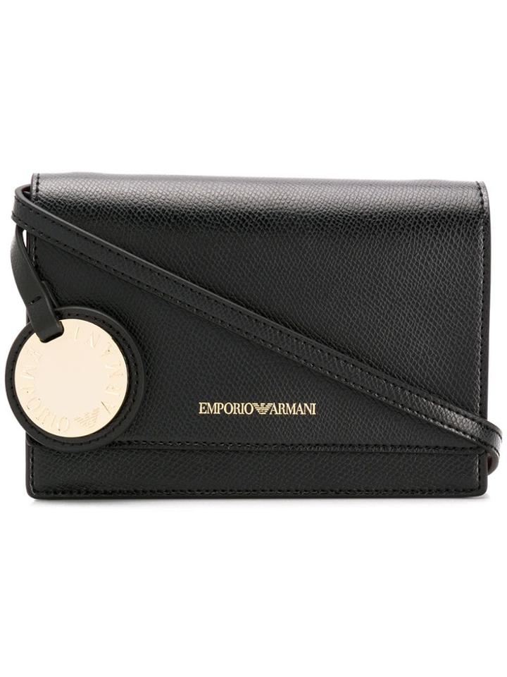 Emporio Armani Structured Cross Body Bag - Black