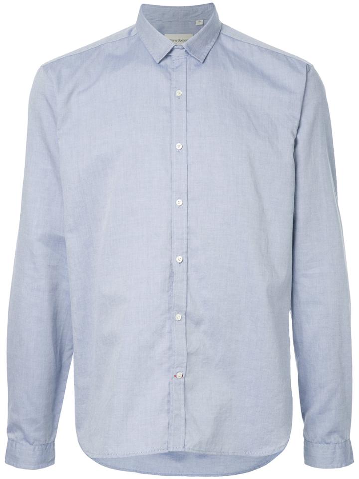 Oliver Spencer Clerkenwell Tab Collar Shirt - Blue