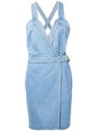 Nanushka Belted Denim Dress - Blue