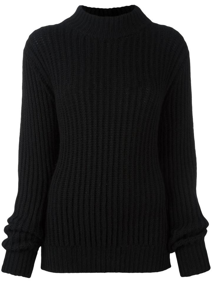 A.p.c. High Neck Jumper, Women's, Size: Large, Black, Wool/alpaca