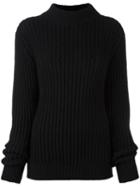 A.p.c. High Neck Jumper, Women's, Size: Large, Black, Wool/alpaca