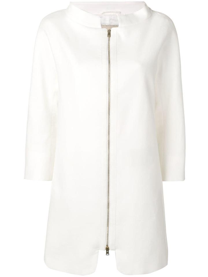 Herno Mock Collar Coat - White