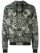 Dolce & Gabbana Carretto Siciliano Print Jacket, Men's, Size: 50, Green, Nylon/polyamide
