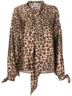 P.a.r.o.s.h. Leopard Loose Blouse - Brown