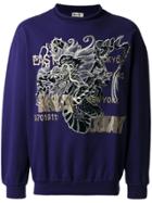 Kansai Yamamoto Vintage Embroidered Sweatshirt - Pink & Purple