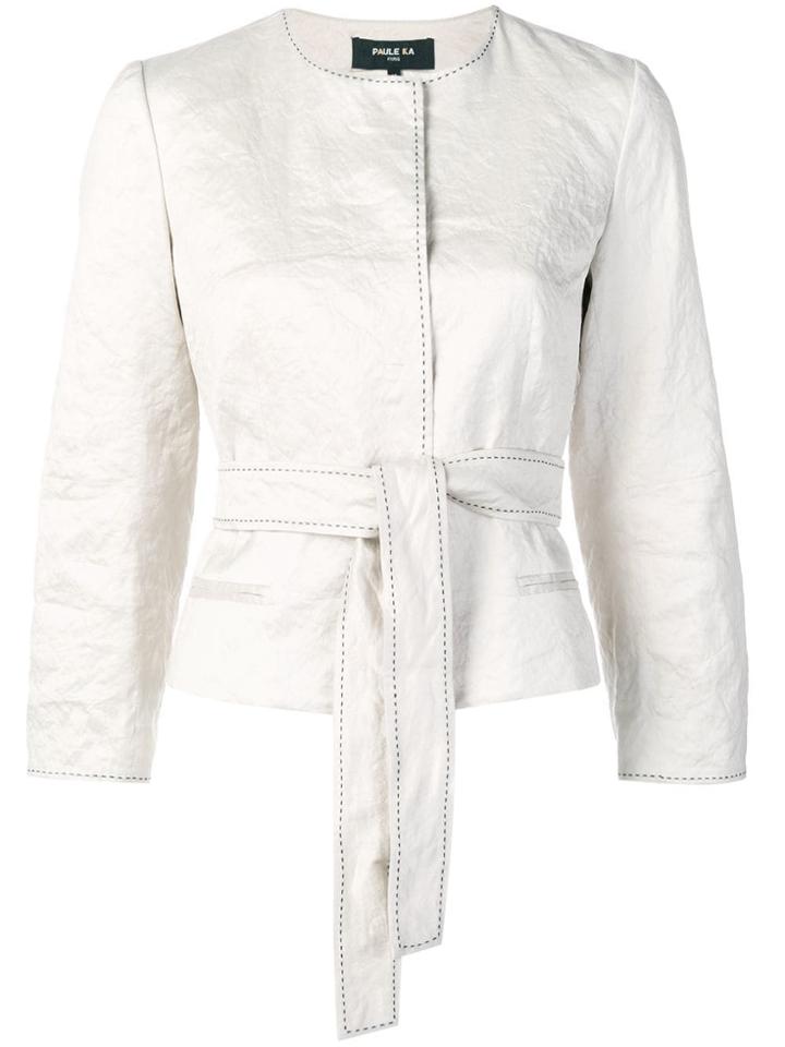Paule Ka Belted Fitted Jacket - Neutrals