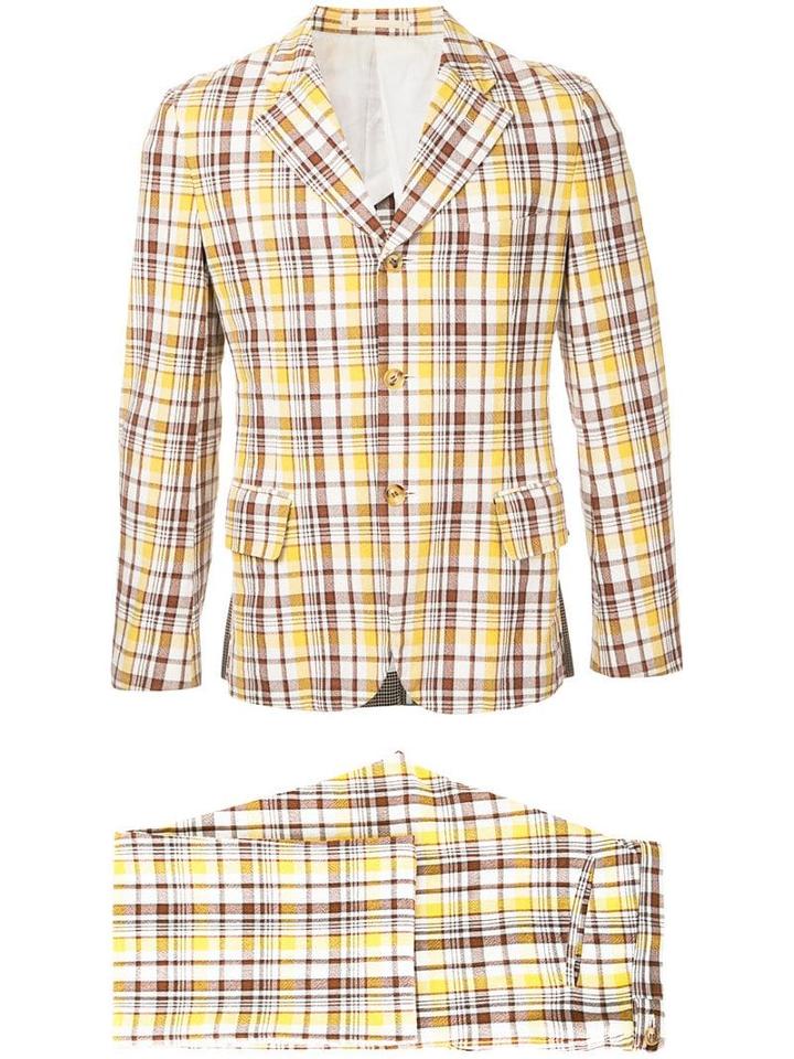 Comme Des Garçons Pre-owned Plaid Suit - Brown