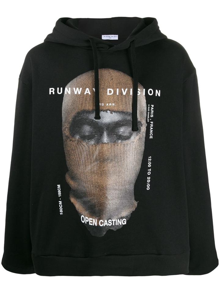 Ih Nom Uh Nit Loose-fit Printed Hoodie - Black