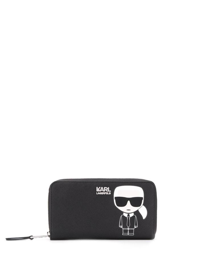 Karl Lagerfeld K/ikonik Zip Wallet - Black