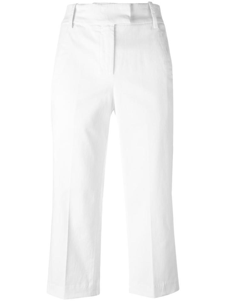 Dondup Ivy Cropped Trousers, Women's, Size: 44, Red, Cotton