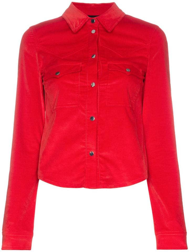 Filles A Papa Edwin Western Buttoned Cotton-blend Shirt - Red