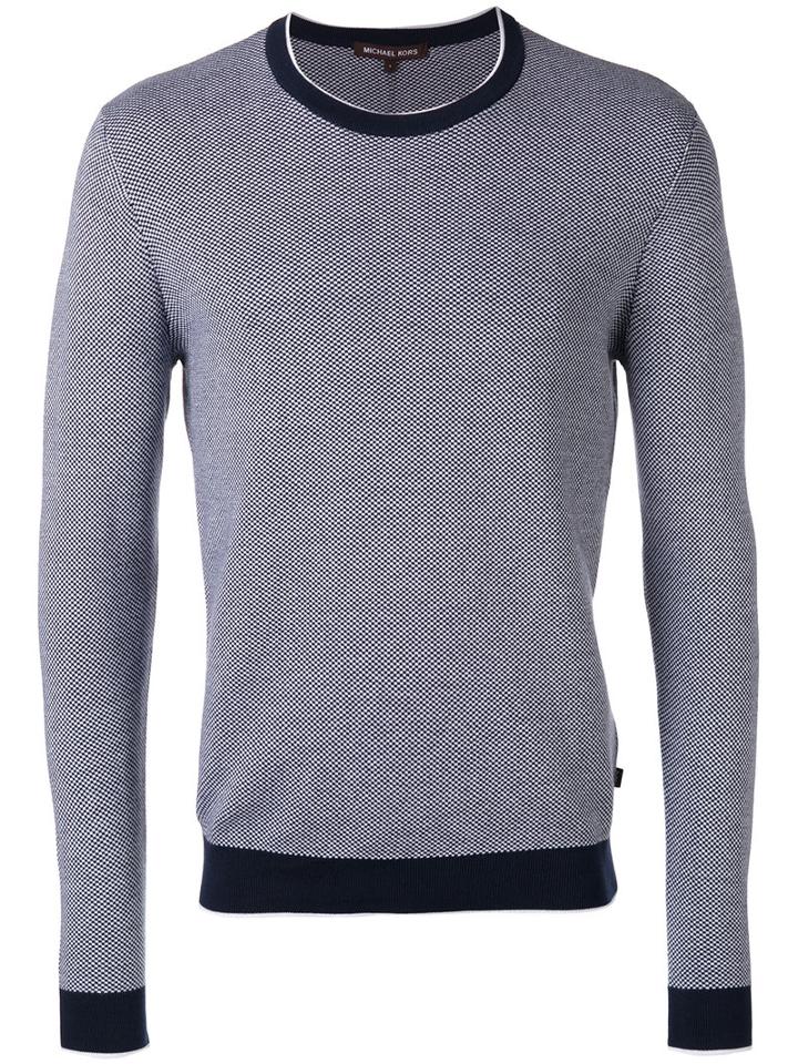 Michael Kors - Crew Neck Jumper - Men - Cotton - M, Blue, Cotton