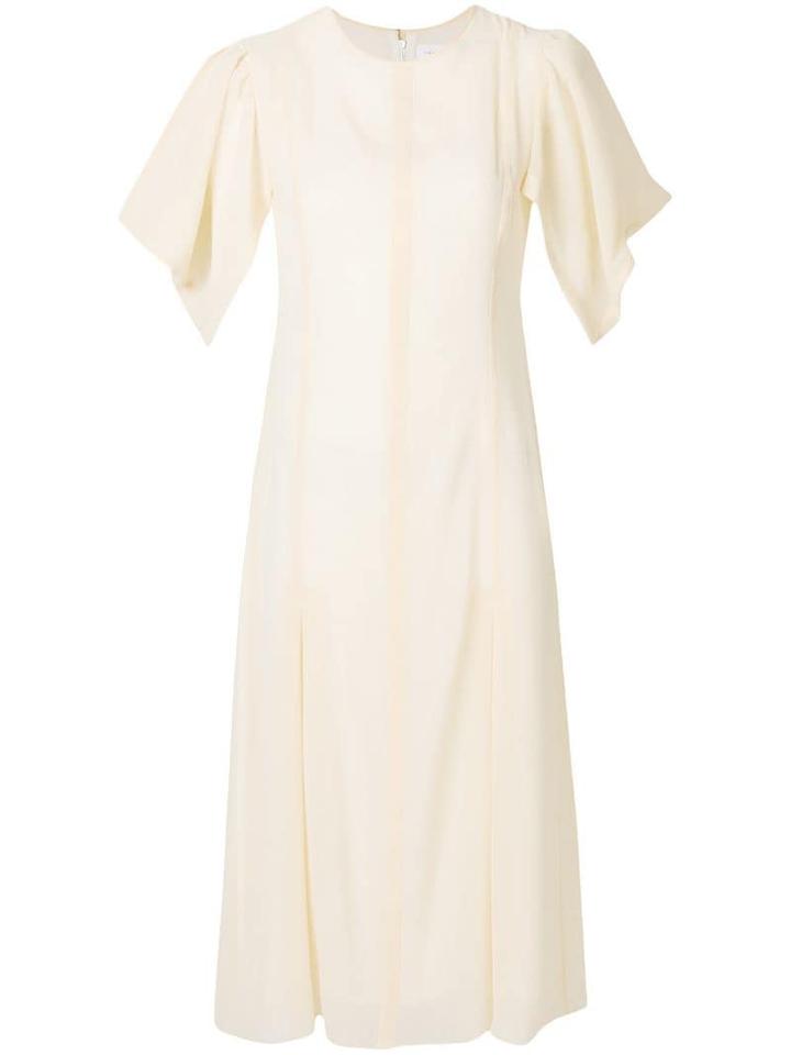 Victoria Beckham Pleated Front Dress - Neutrals