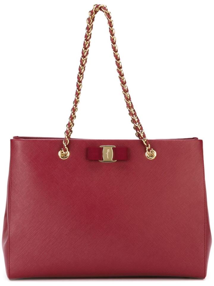 Salvatore Ferragamo Vara Tote, Women's, Pink/purple, Calf Leather