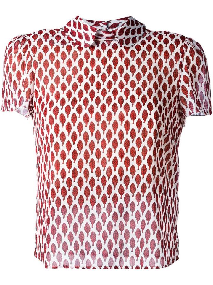 Red Valentino Bow Detail Top, Women's, Size: 44, White, Polyester/silk/spandex/elastane