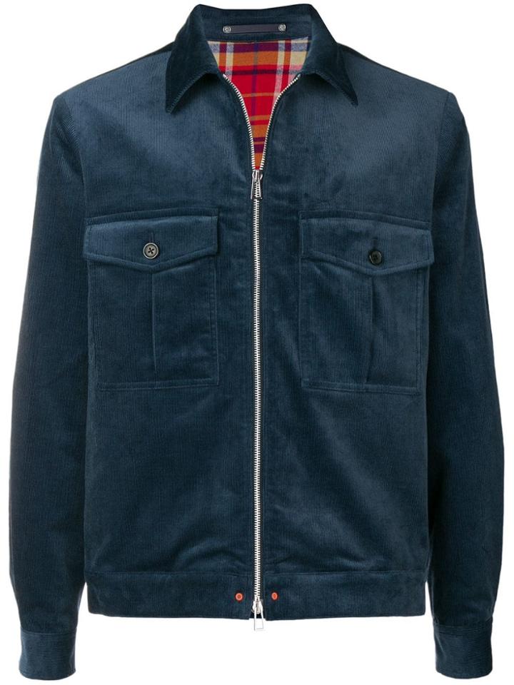 Ps By Paul Smith Corduroy Shirt Jacket - Blue
