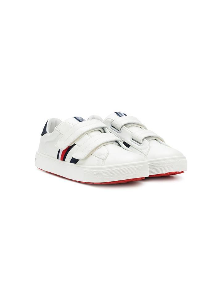 Tommy Hilfiger Junior Logo Touch-strap Sneakers - White
